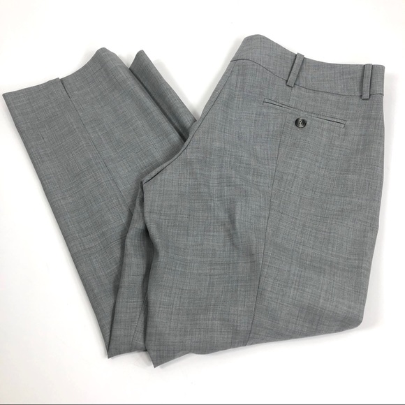 Pink Tartan Gray Wool Blend Capri Pants 10 - Picture 1 of 8